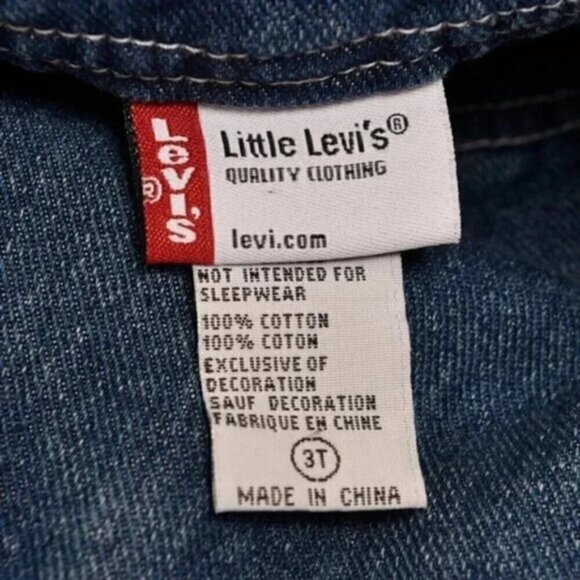 Little Levi's Blue Jean Shortalls Cotton  Overalls‎ 3T - Picture 5 of 5